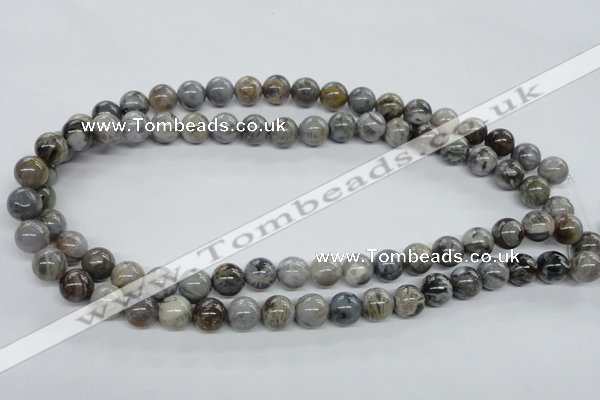 CAG973 15.5 inches 10mm round bamboo leaf agate gemstone beads