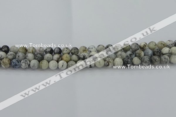 CAG9731 15.5 inches 6mm round black & white agate beads wholesale