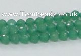 CAJ02 15.5 inches 6mm faceted round green aventurine jade beads