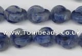 CAJ582 15.5 inches 12*12mm curved moon blue aventurine beads wholesale