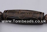 CAL04 14.5 inches 25*60mm carved drum agalmatolite beads