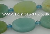 CAM1427 15.5 inches 12*20mm oval Chinese amazonite beads