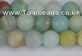CAM1460 15.5 inches 8mm faceted round amazonite beads wholesale