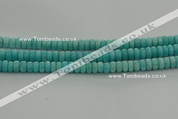 CAM1602 15.5 inches 5*8mm rondelle natural peru amazonite beads
