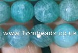 CAM1663 15.5 inches 10mm faceted round Russian amazonite beads