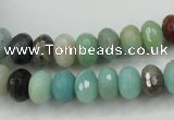 CAM171 15.5 inches 5*8mm faceted rondelle amazonite gemstone beads