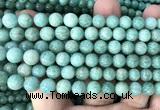 CAM1803 15 inches 8mm round amazonite gemstone beads wholesale