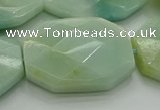 CAM371 15.5 inches 22*30mm - 25*35mm faceted octagonal amazonite beads