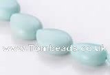CAM46 10*14mm natural amazonite flat teardrop beads Wholesale
