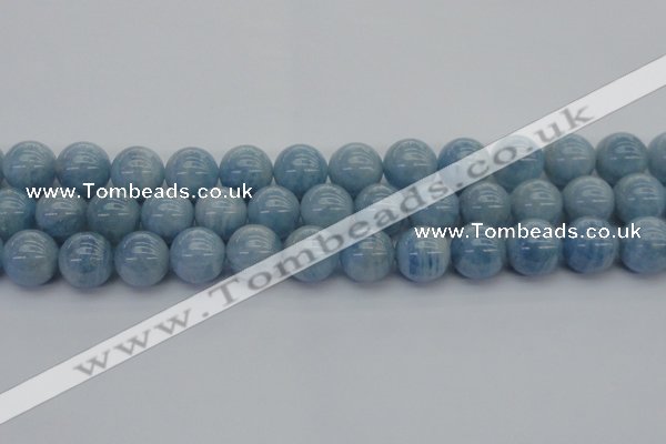 CAQ514 15.5 inches 14mm round A+ grade natural aquamarine beads
