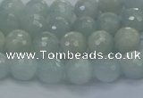 CAQ559 15.5 inches 4mm faceted round natural aquamarine beads