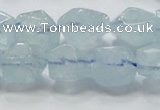 CAQ58 15.5 inches 14*16mm faceted nugget natural aquamarine beads