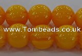 CAR404 15.5 inches 12mm round synthetic amber beads wholesale
