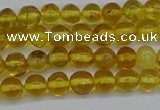 CAR550 15.5 inches 4mm - 5mm round natural amber beads wholesale