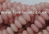 CAS09 15.5 inches 5*10mm rondelle pink angel skin gemstone beads