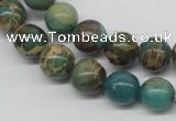 CAT5004 15.5 inches 10mm round natural aqua terra jasper beads
