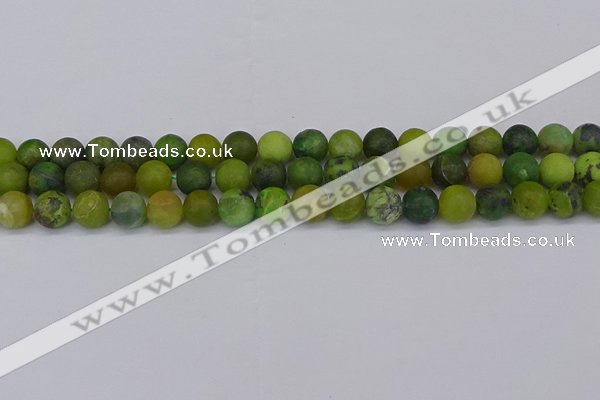 CAU413 15.5 inches 10mm round matte Australia chrysoprase beads