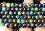 CAZ21 15 inches 6mm round azurite gemstone beads