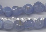 CBC30 15.5 inches 12*13mm nuggets blue chalcedony beads