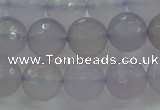 CBC438 15.5 inches 12mm faceted round purple chalcedony beads