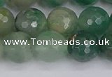 CBC703 15.5 inches 10mm faceted round African green chalcedony beads