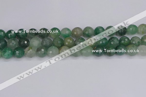 CBC704 15.5 inches 12mm faceted round African green chalcedony beads