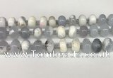 CBC780 15.5 inches 10*14mm rondelle blue chalcedony beads