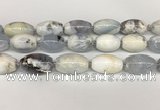 CBC782 15.5 inches 18*30mm rice blue chalcedony beads