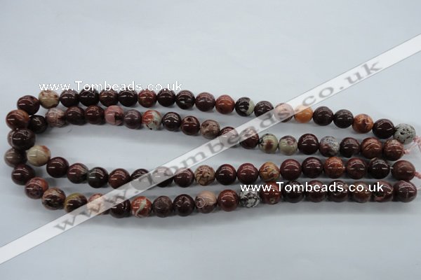 CBD62 15.5 inches 10mm round brecciated jasper gemstone beads