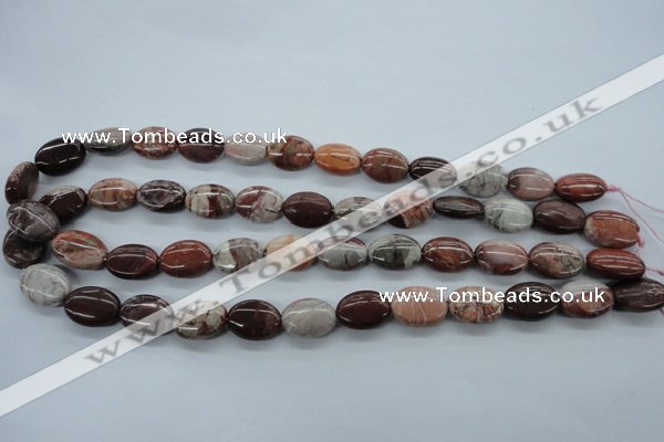 CBD72 15.5 inches 13*18mm oval brecciated jasper gemstone beads