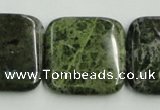 CBG18 15.5 inches 30*30mm square bronze green gemstone beads wholesale