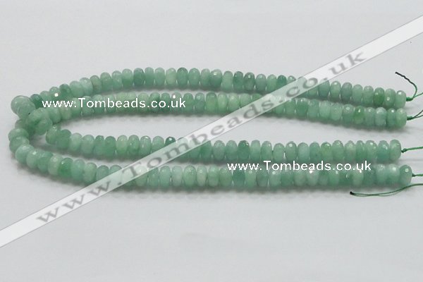 CBJ02 15.5 inches 6*10mm faceted rondelle jade beads wholesale