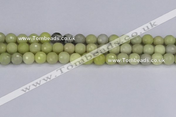 CBJ213 15.5 inches 10mm faceted round Australia butter jade beads