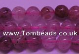 CBQ401 15 inches 6mm round natural strawberry quartz beads