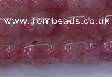 CBQ448 15.5 inches 12*16mm drum strawberry quartz beads
