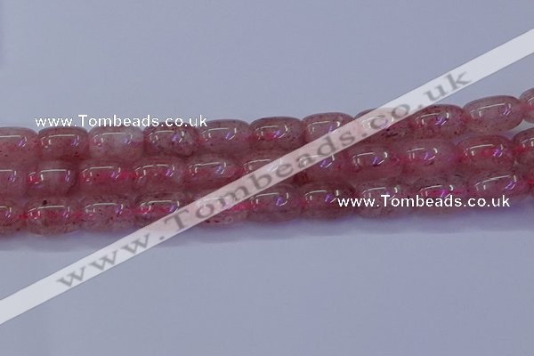 CBQ449 15.5 inches 13*18mm drum strawberry quartz beads