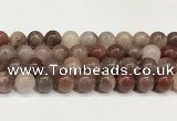 CBQ732 15.5 inches 12mm round strawberry quartz beads wholesale