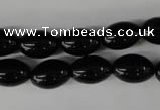 CBS202 15.5 inches 10*14mm rice blackstone beads wholesale