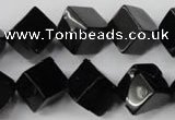 CBS225 15.5 inches 12*12mm cube blackstone beads wholesale