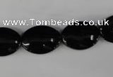 CBS250 15.5 inches 13*18mm oval blackstone beads wholesale