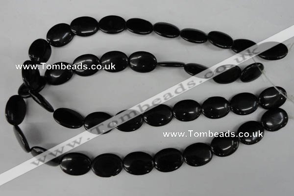 CBS251 15.5 inches 15*20mm oval blackstone beads wholesale