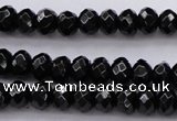 CBS508 15.5 inches 4*6mm faceted rondelle A grade black spinel beads