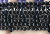 CBS541 15.5 inches 6mm round black spinel gemstone beads