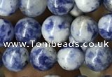 CBS601 15.5 inches 6mm round blue spot stone beads wholesale