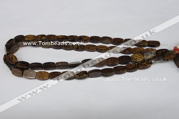 CBZ426 15.5 inches 10*14mm flat drum bronzite gemstone beads