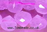 CCB1635 15 inches 6mm faceted teardrop rose quartz beads