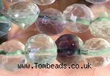 CCB1647 15 inches 6mm faceted teardrop fluorite beads