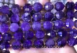 CCB850 15.5 inches 11*12mm faceted amethyst beads wholesale