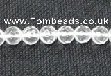 CCC252 15.5 inches 8mm faceted round grade A natural white crystal beads