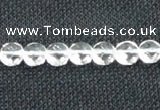 CCC271 15 inches 8mm faceted coin grade A natural white crystal beads